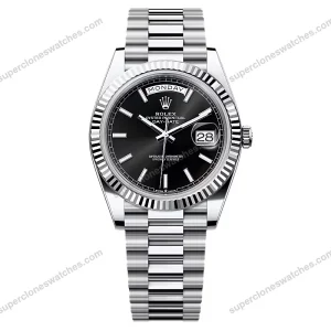 Super-Clone-Rolex-Day-Date-Bright-Black-Dial-228236-0003-40-mm-1