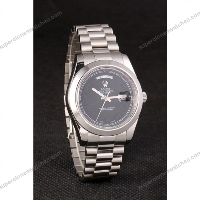 Super-Clone-Rolex-Day-Date-Black-Dial-80294-40-mm-3