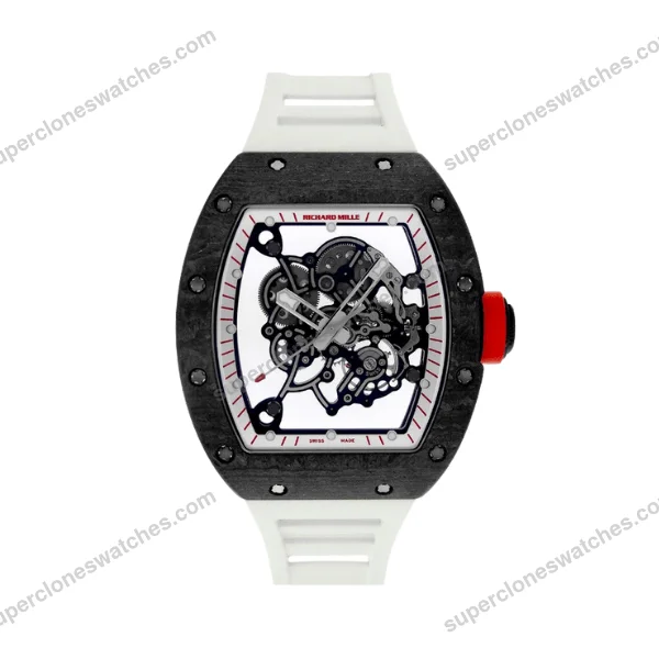 Super-Clone-Richard-Mille-RM-55-Richard-Mille-White-42mm-Carbon-Modify-1