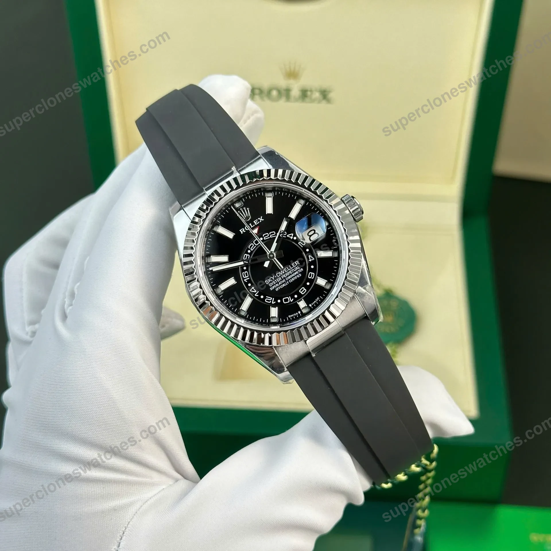 Super-Clone-Rolex-Sky-Dweller-Bright-black-Dial-336239-2