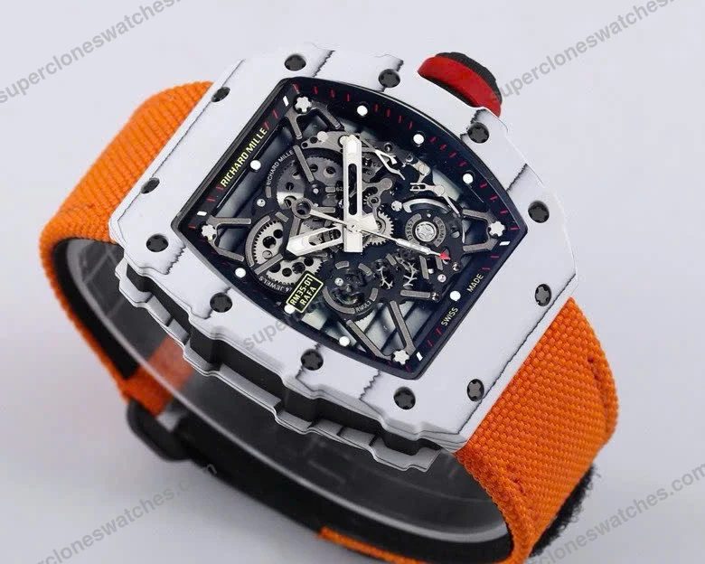 Super-Clone-Richard-Mille-RM-35-01-Richard-Mille-Rafa-Cacbon-NTPT-Orange-Strap-4-8