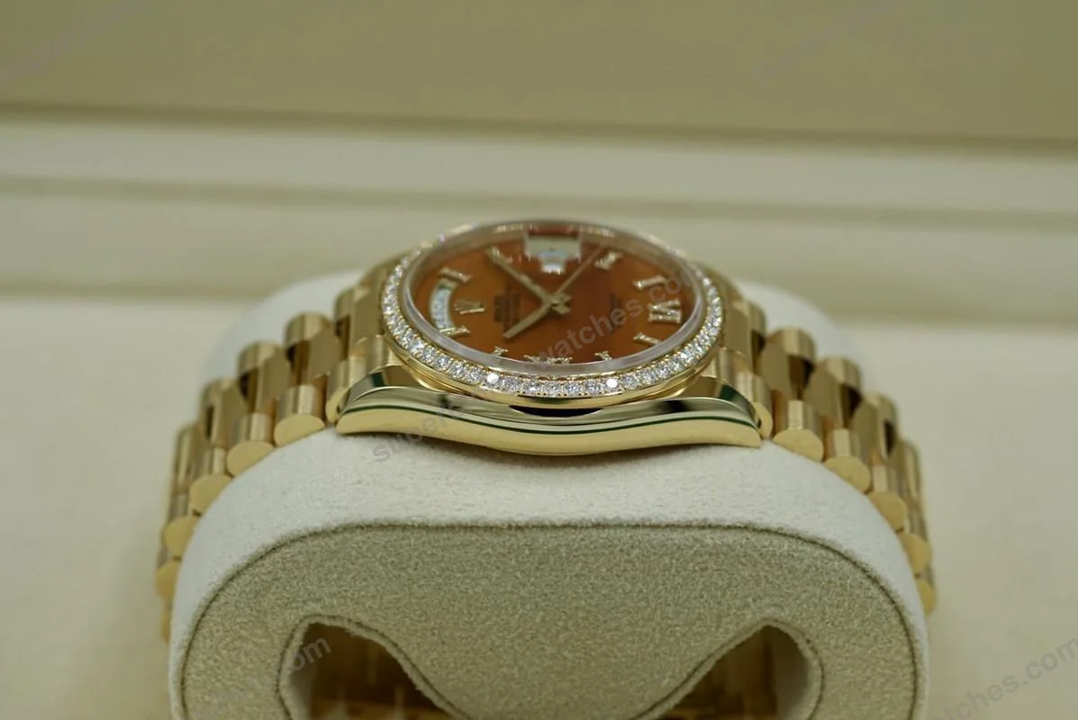 Super-Clone-Rolex-Day-Date-Carnelian-Dial-128348RBR-36-mm-3
