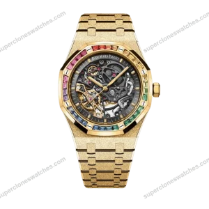 Super-Clone-Audemars-Piguet-Royal-Oak-Frosted-Gold-Double-Balance-Wheel-Openwork-1-1