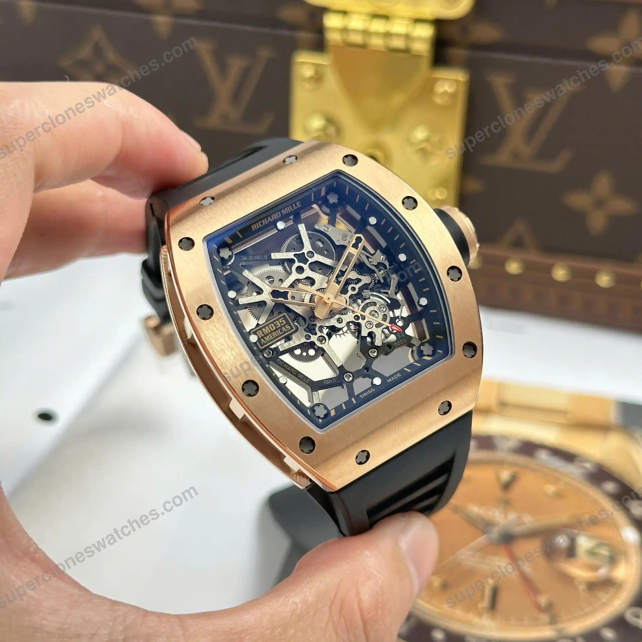 Super-Clone-Richard-Mille-RM-35-Richard-Mille-Americas-Rose-Gold-Toro-Limited-Ed-4