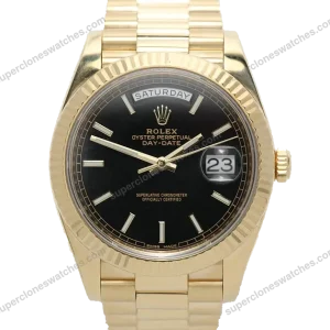 Super-Clone-Rolex-Day-Date-Black-Dial-228238-40-mm-1