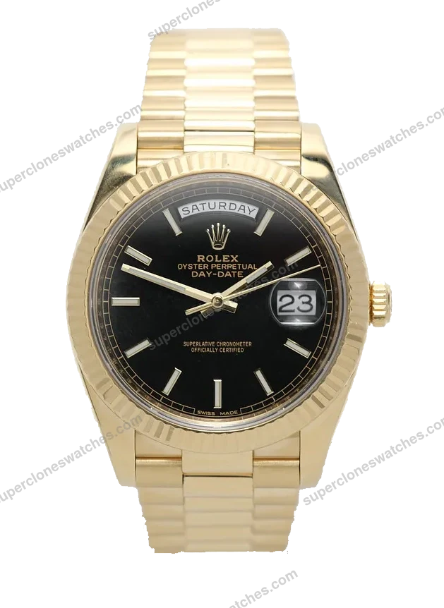 Super-Clone-Rolex-Day-Date-Black-Dial-228238-40-mm-1