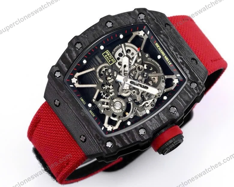 Super-Clone-Richard-Mille-RM-35-01-Richard-Mille-Rafa-Cacbon-NTPT-White-Strap-42-3