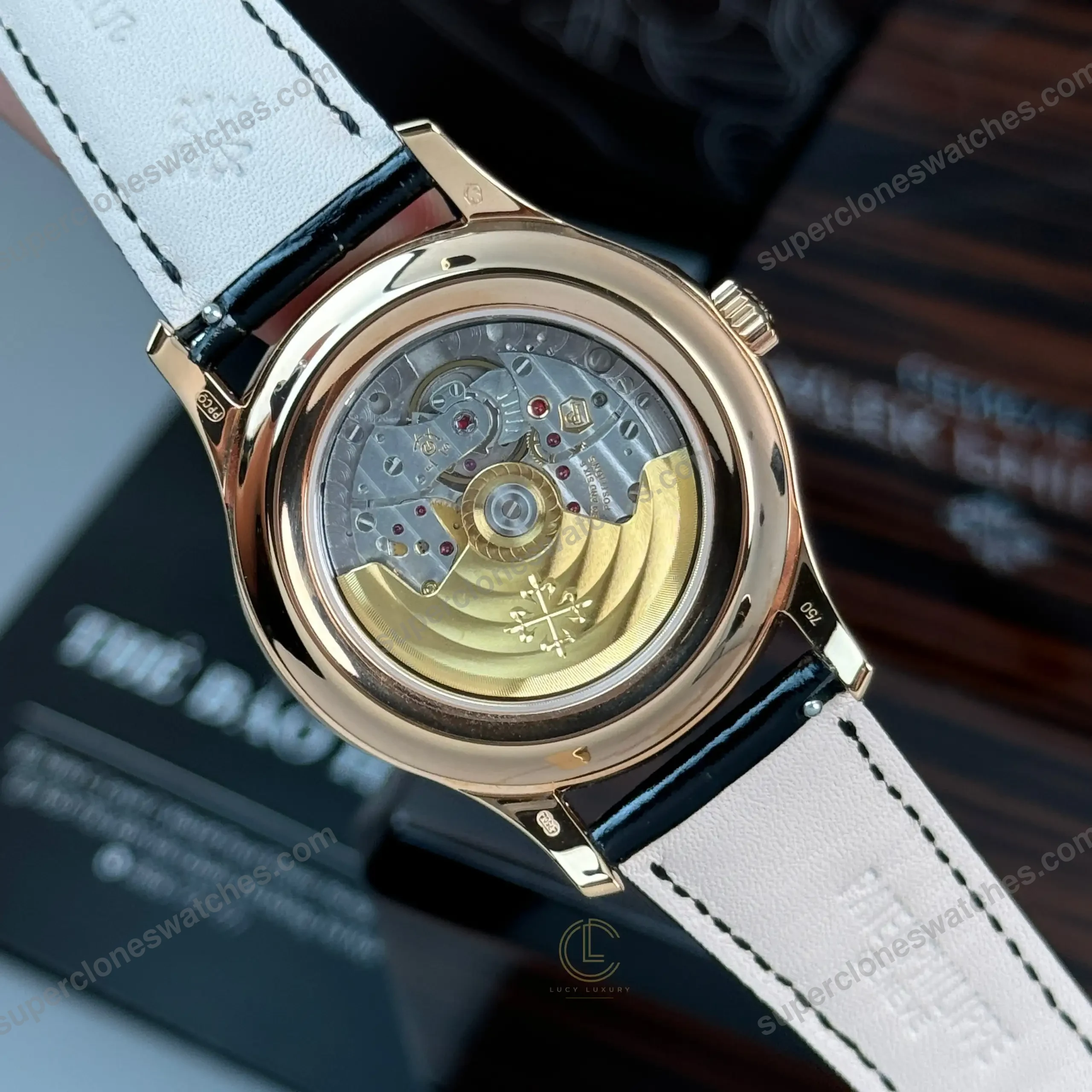 Super-Clone-Patek-Philippe-Annual-Calendar-40mm-White-Dial-5205R-001-4