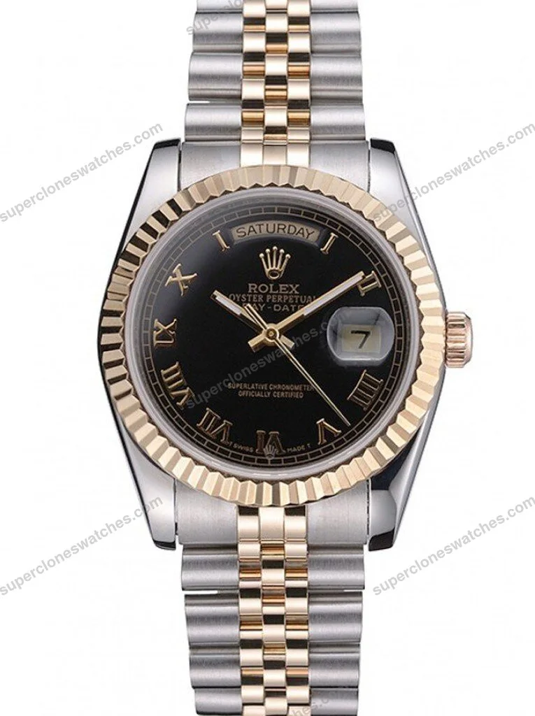 Super-Clone-Rolex-Day-Date-Black-Dial-SRL78-36-mm-1