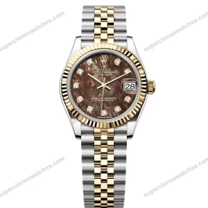 Super-Clone-Rolex-Datejust-Black-Mother-of-Pearl-Diamond-Dial-278273-0024-31-mm-1