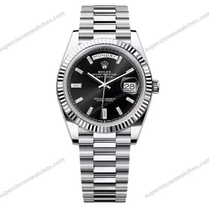 Super-Clone-Rolex-Day-Date-Bright-Black-Diamond-Dial-228236-0004-40-mm-1