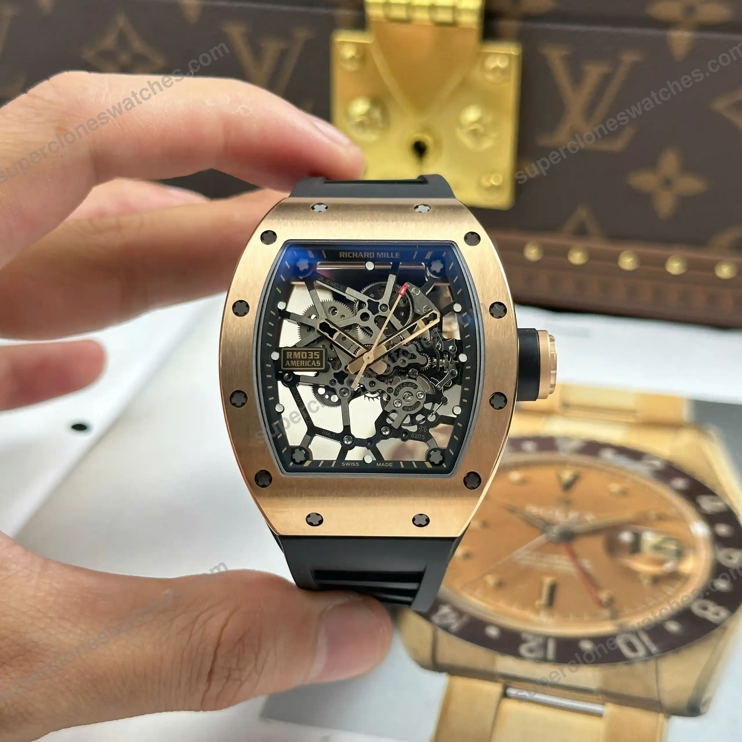 Super-Clone-Richard-Mille-RM-35-Richard-Mille-Americas-Rose-Gold-Toro-Limited-Ed-3