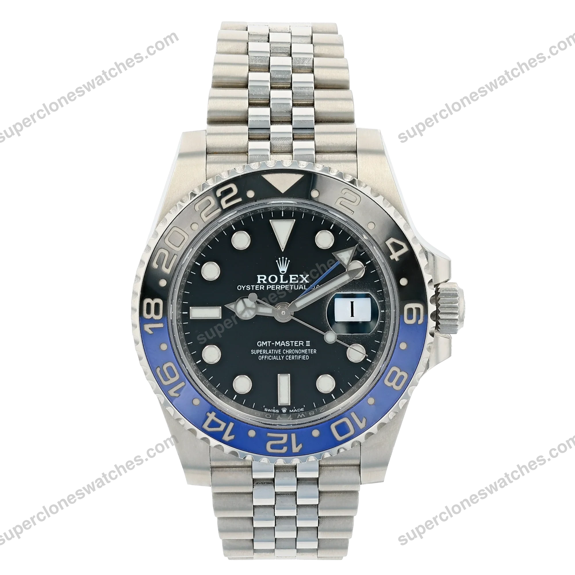 Super-Clone-Rolex-GMT-Master-II-Black-Dial-126710BLNR-Batgirl-1