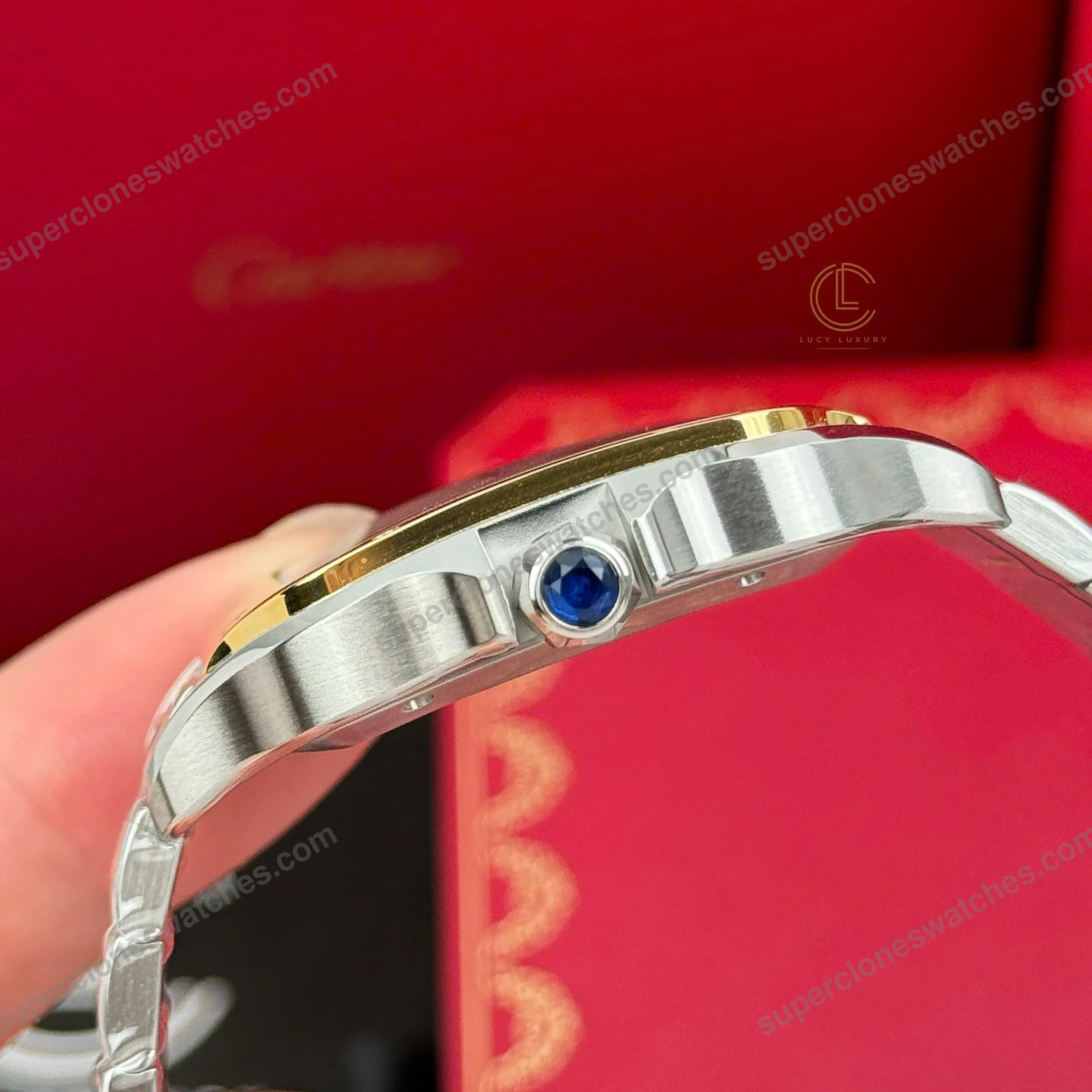 Super-Clone-Cartier-Santos-De-Cartier-CRW2SA0030-Demi-Yellow-Gold-6