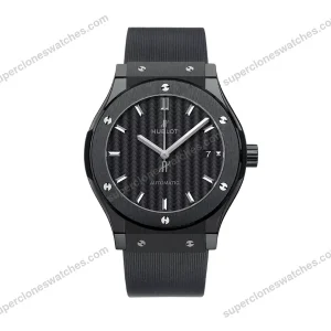 Super-Clone-Hublot-Classic-Fusion-Ceramic-Black-42mm-Carbon-Dial-JJZ-Base-1
