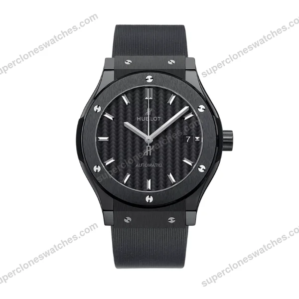 Super-Clone-Hublot-Classic-Fusion-Ceramic-Black-42mm-Carbon-Dial-JJZ-Base-1