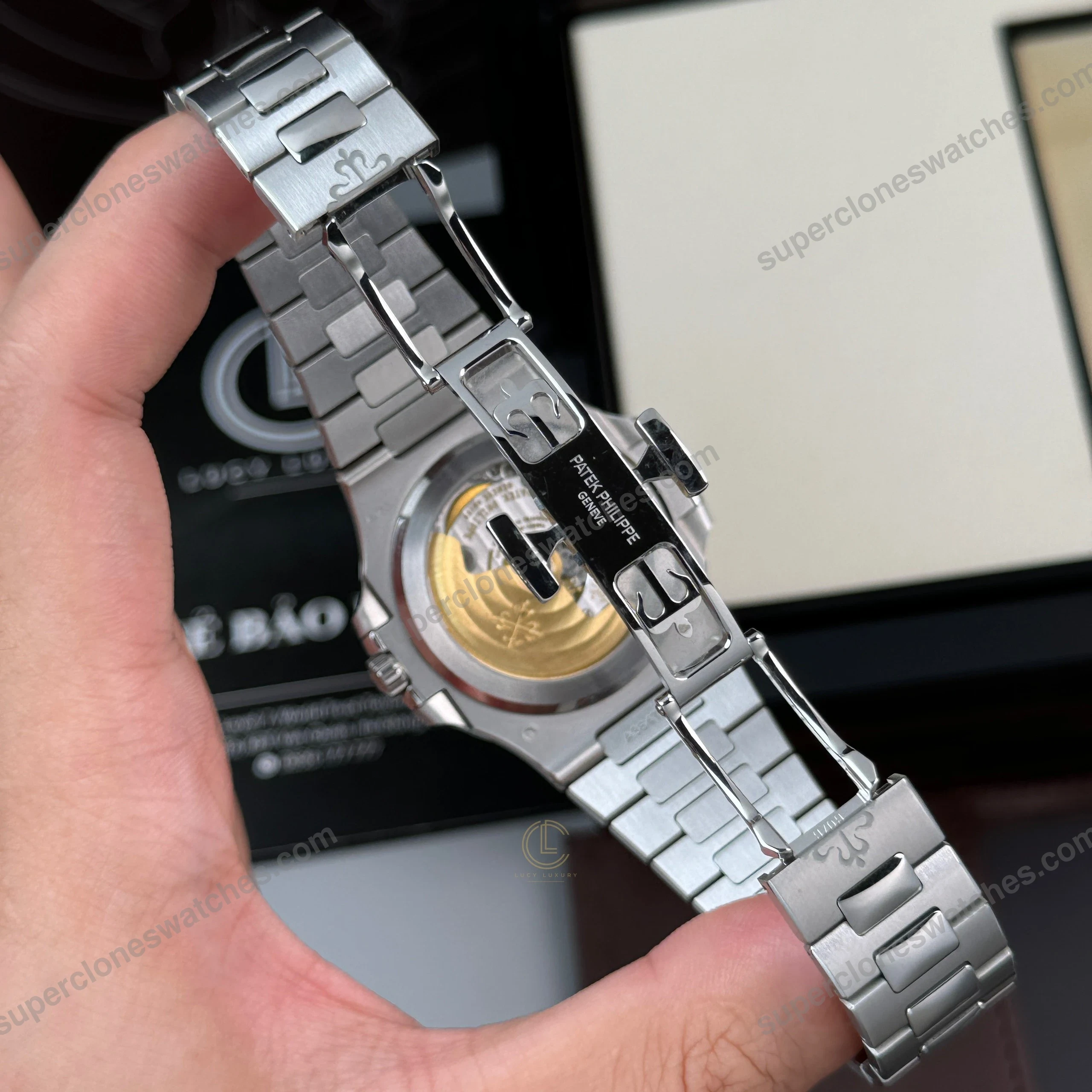 Super-Clone-Patek-Philippe-Nautilus-58111G-001-40mm-MODIFY-Blue-Dial-Stee-8