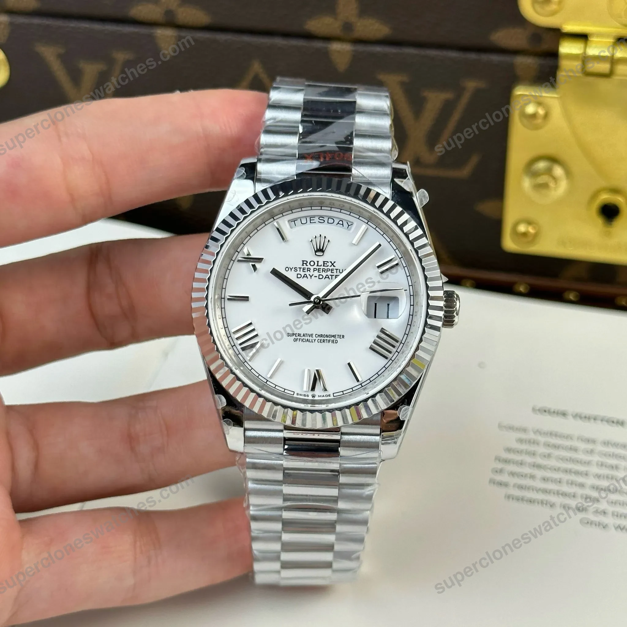 Super-Clone-Rolex-Day-Date-White-Dial-228239-0046-40-mm-2