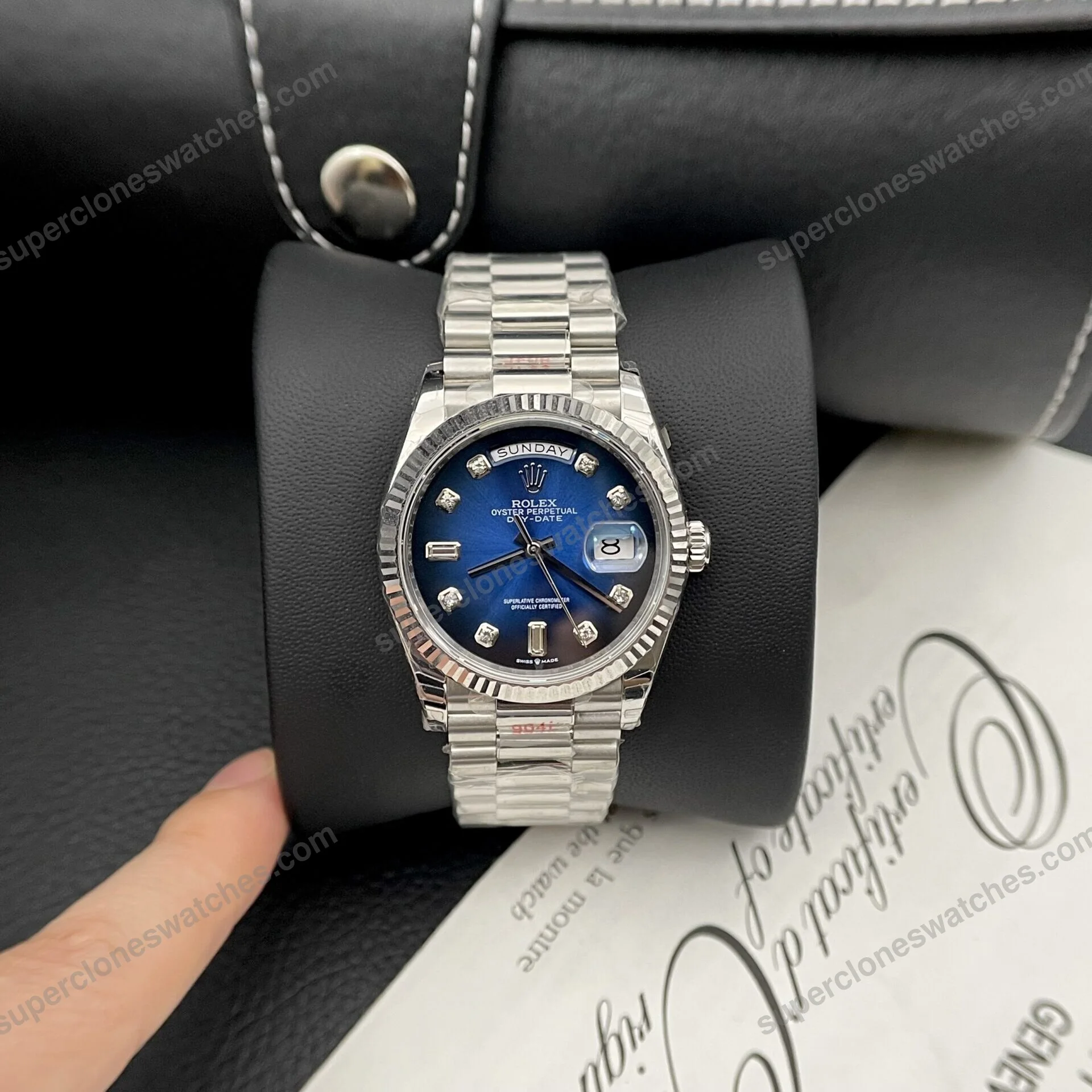 Super-Clone-Rolex-Day-Date-Blue-Ombre-Diamond-Dial-128236-0005-36-mm-2