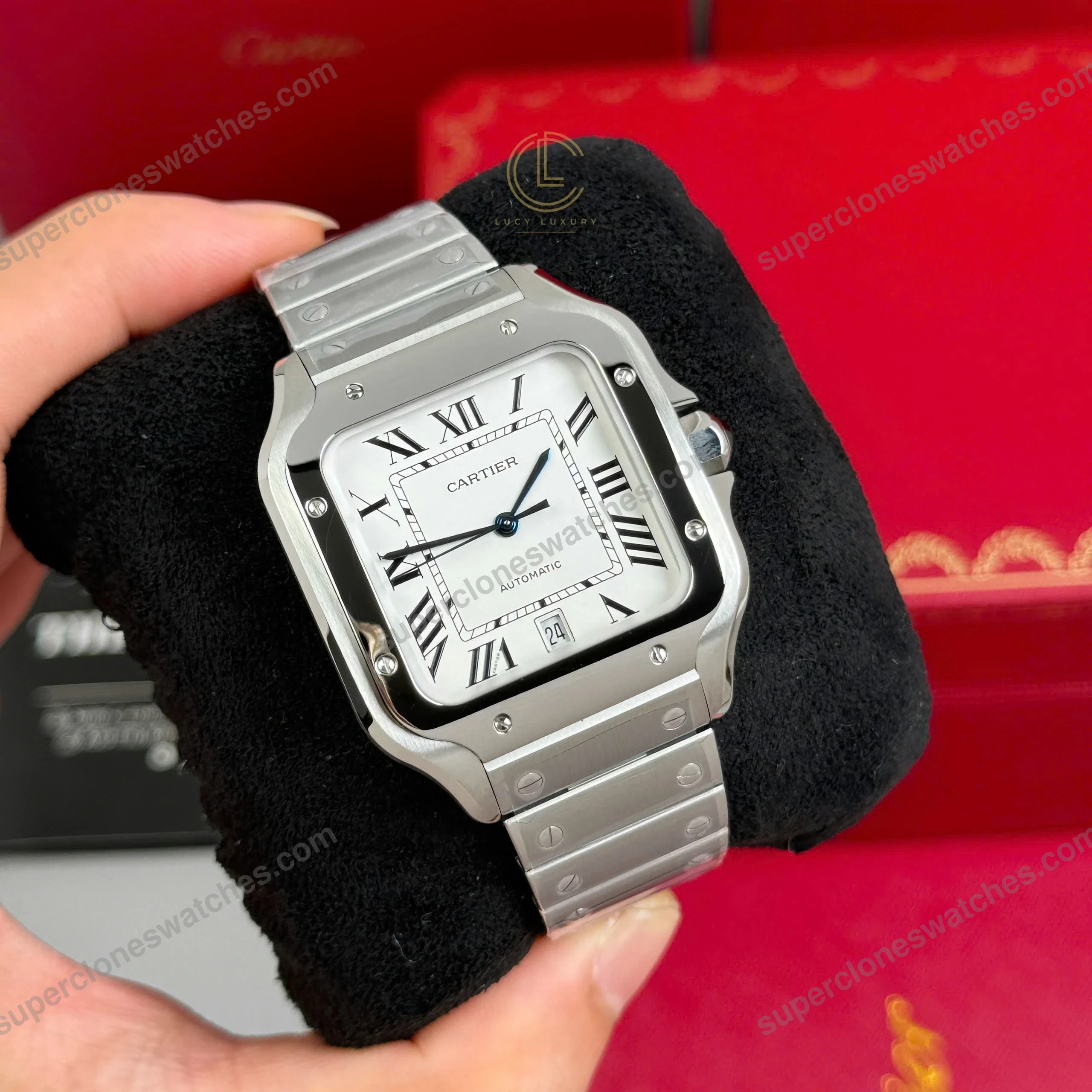 Super-Clone-Cartier-Santos-de-Cartie-Larger-WSSA0018-39.8mm-Miyota.9015-2