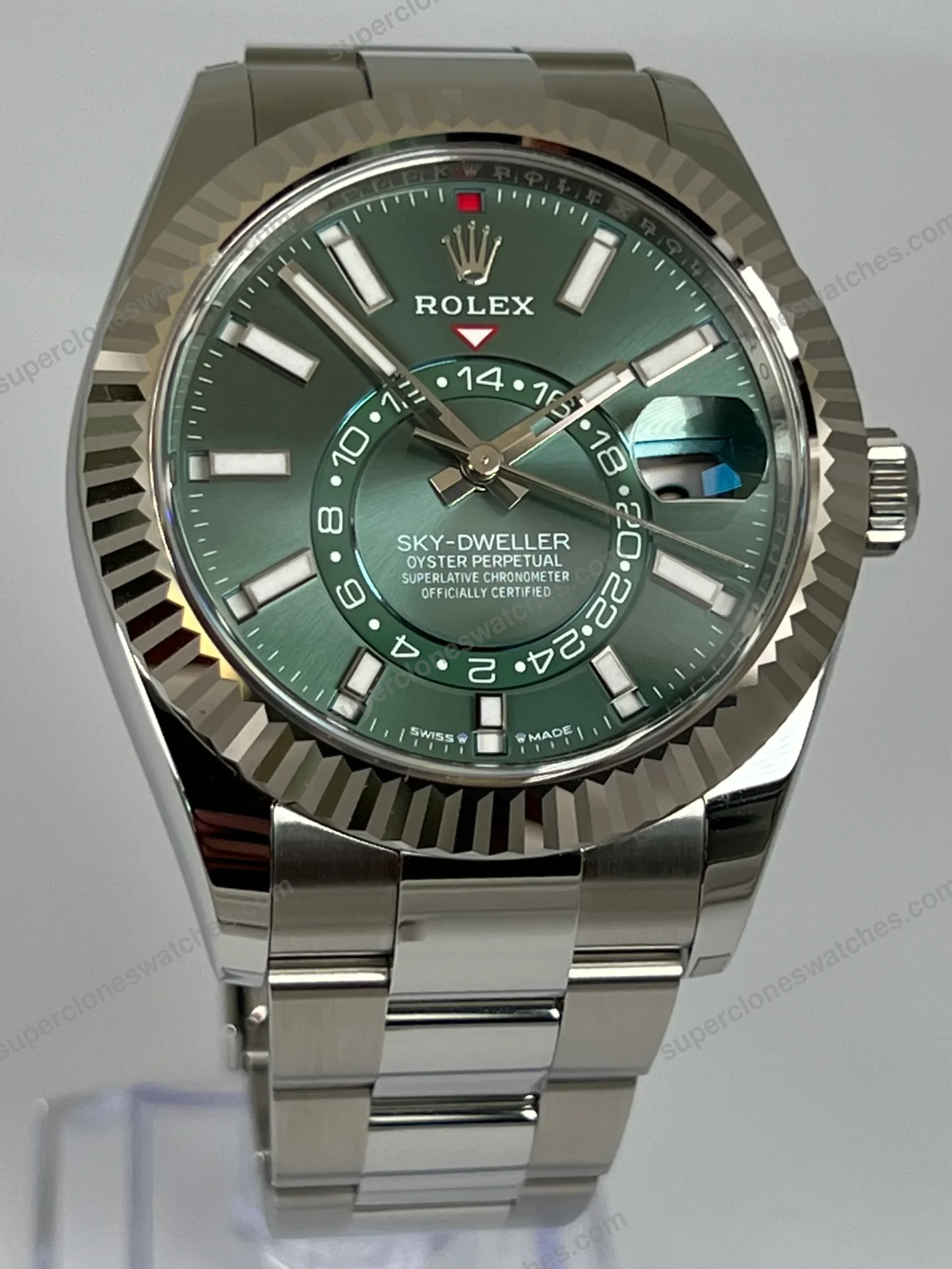 Super-Clone-Rolex-Sky-Dweller-Mint-green-Dial-336934-Oyster-3