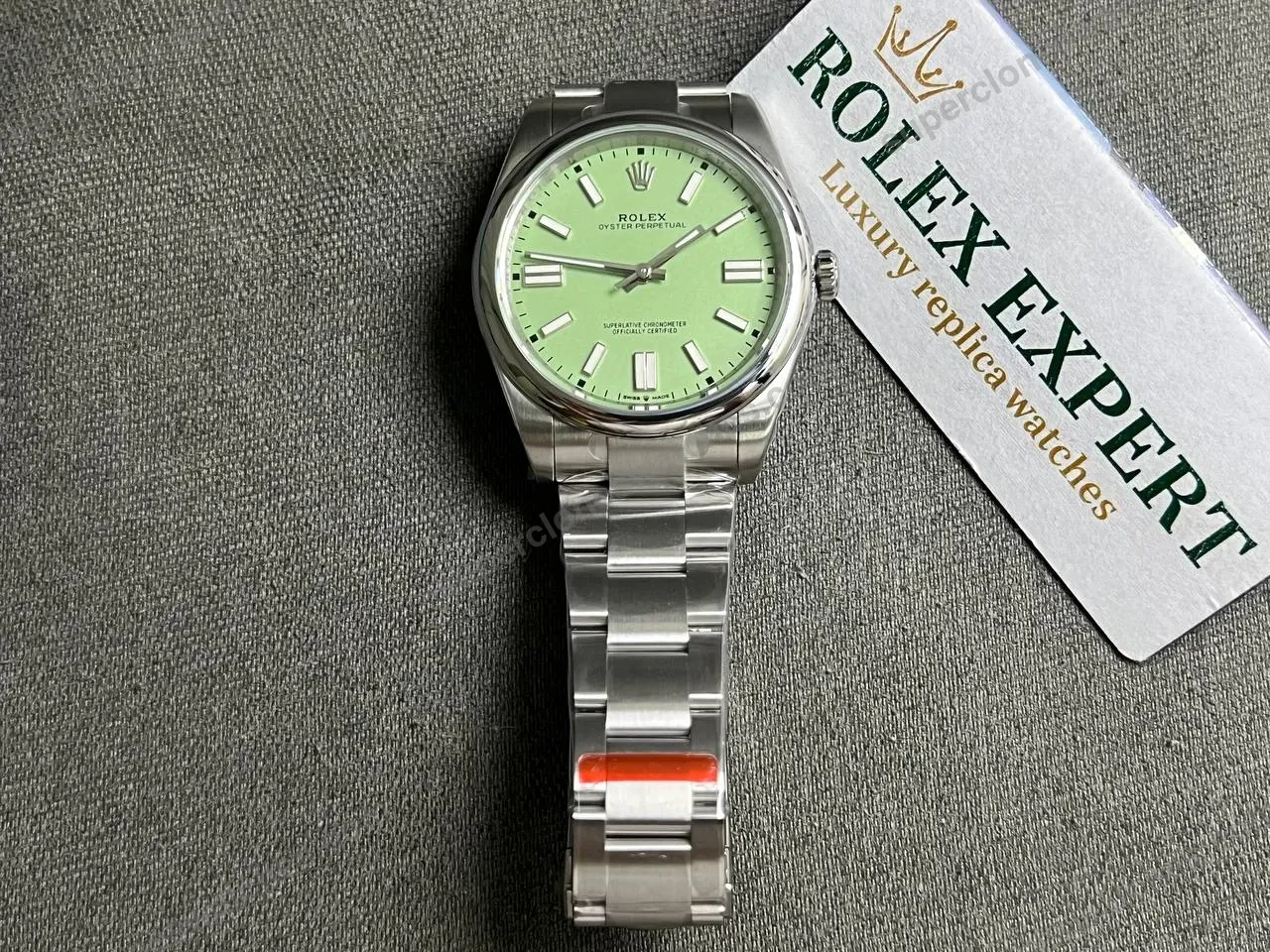 Super-Clone-Rolex-Oyster-Perpetual-277200-Pistachio-Dial-2