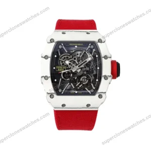 Super-Clone-Richard-Mille-RM-35-01-Richard-Mille-Rafa-Cacbon-NTPT-Red-Strap-42mm-1