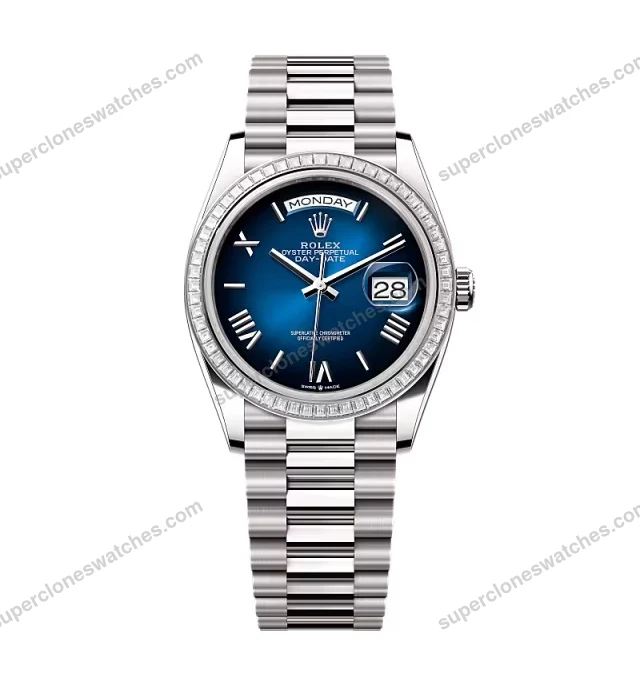 Super-Clone-Rolex-Day-Date-Blue-Ombre-Dial-128399tbr-0021-36-mm-1