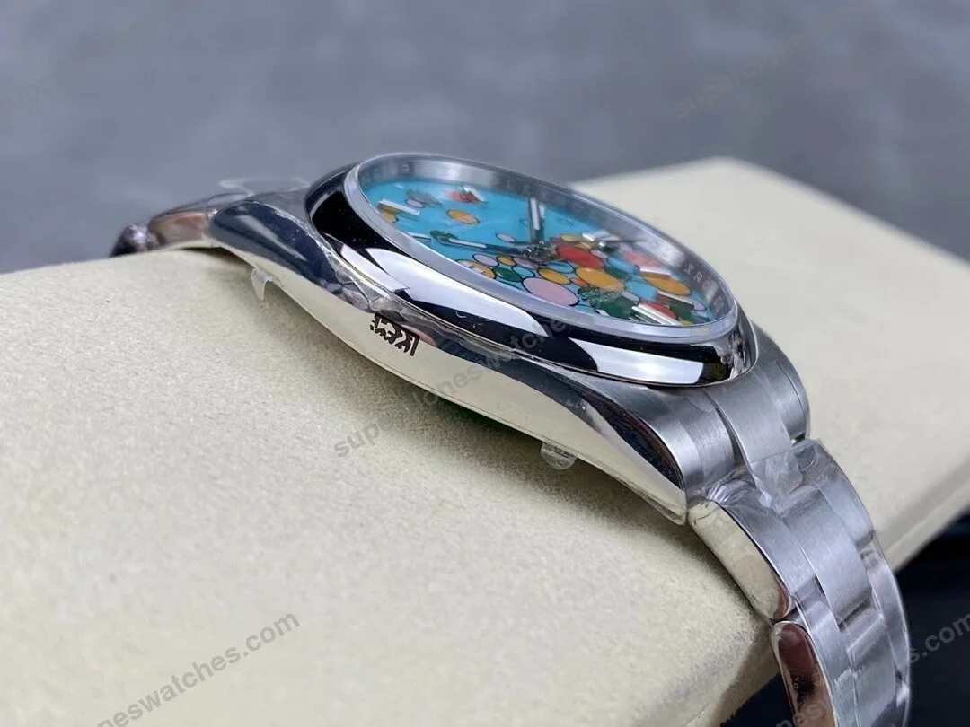 Super-Clone-Rolex-Oyster-Perpetual-Turquoise-Dial-124300-41-mm-6