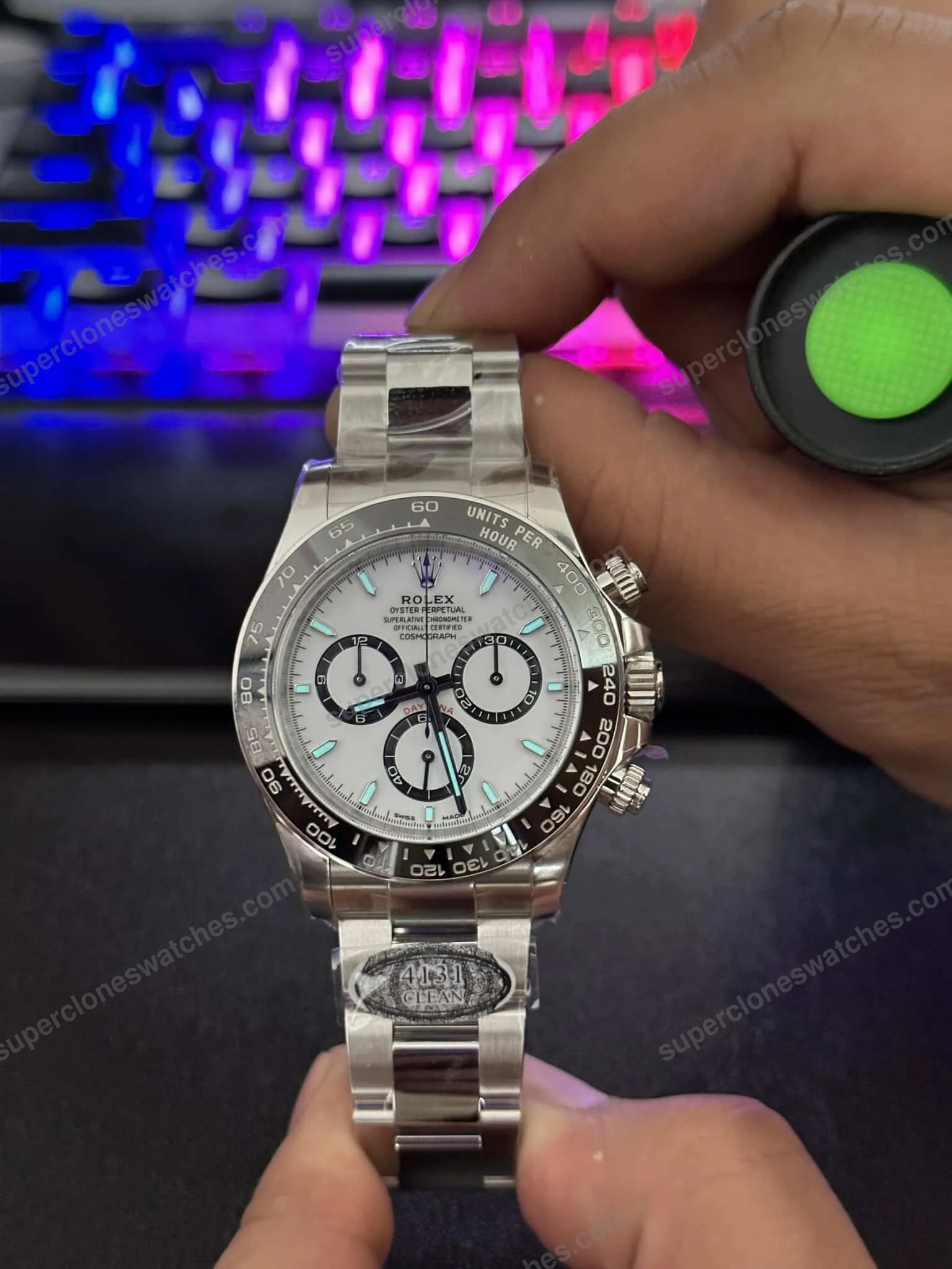 Super-Clone-Rolex-Daytona-Panda-White-Dial-126500LN-4