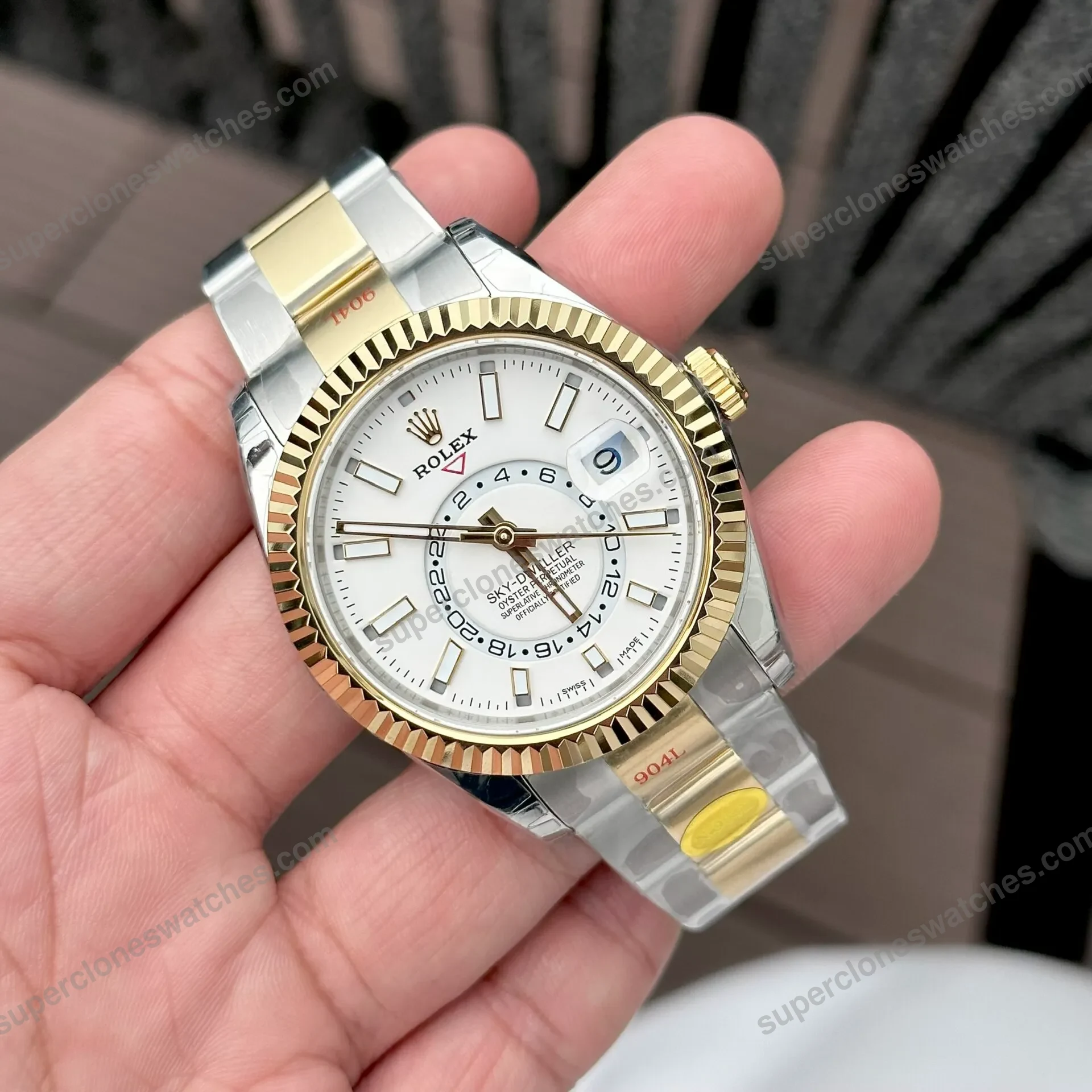 Super-Clone-Rolex-Sky-Dweller-Intense-white-Dial-336933-Oyster-3