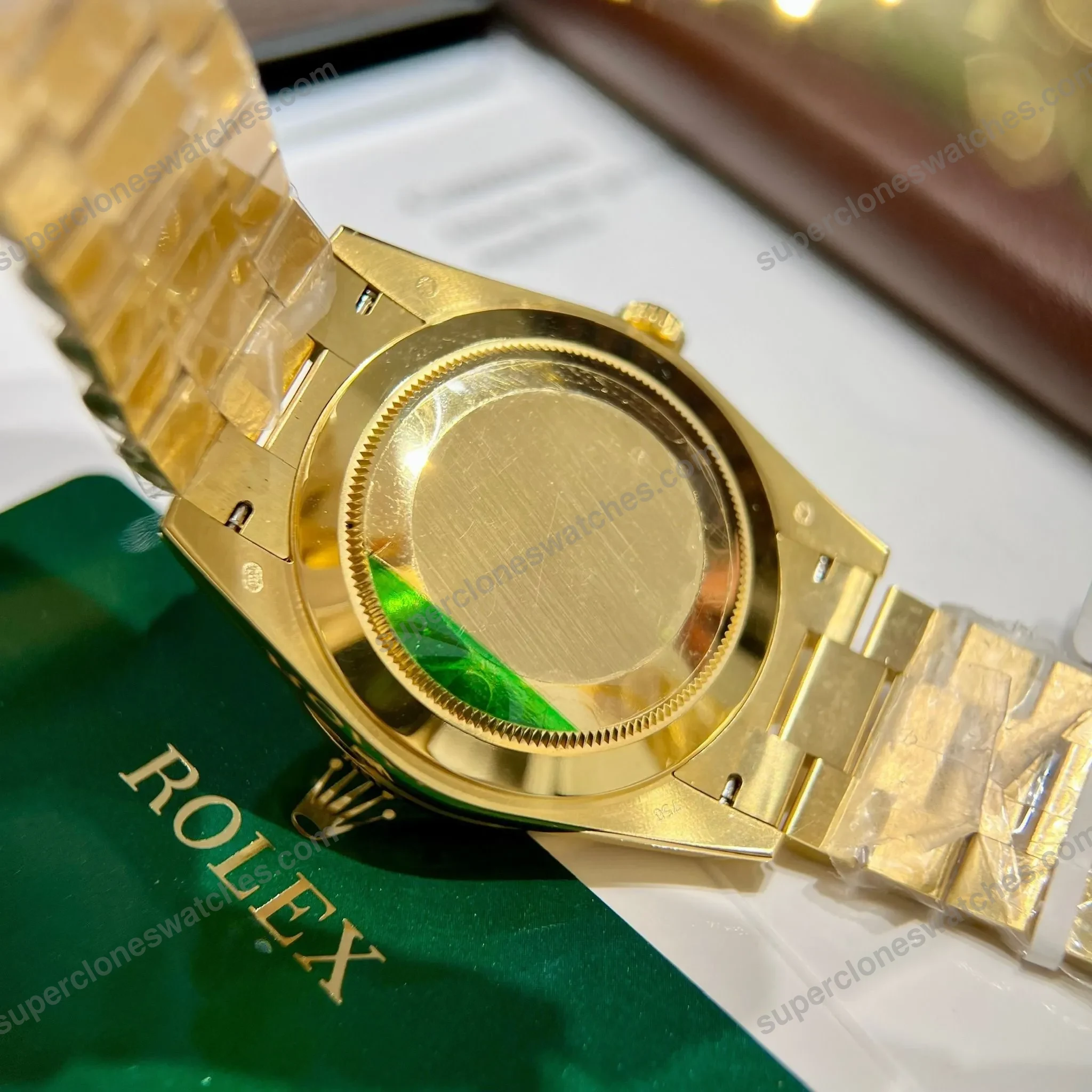Super-Clone-Rolex-Day-Date-Green-Dial-228348RBR-0040-40-mm-3