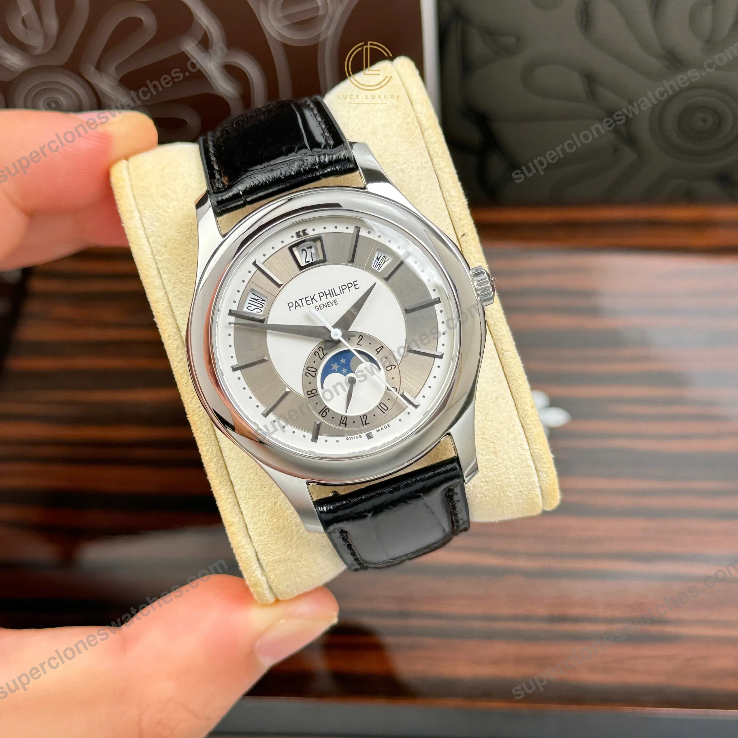 Super-Clone-Patek-Philippe-Complications-5205G-001-40mm-White-Dial-Steel-4