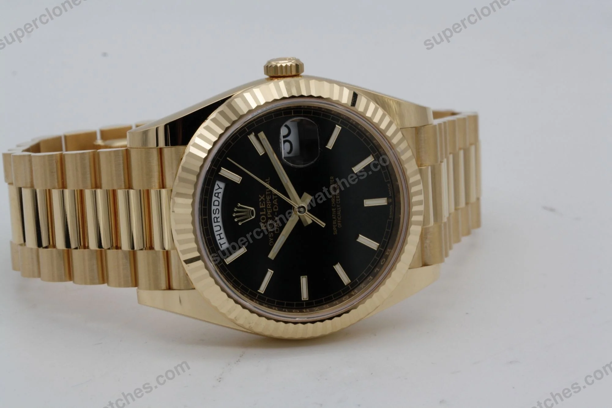 Super-Clone-Rolex-Day-Date-Black-Dial-228238-40-mm-6
