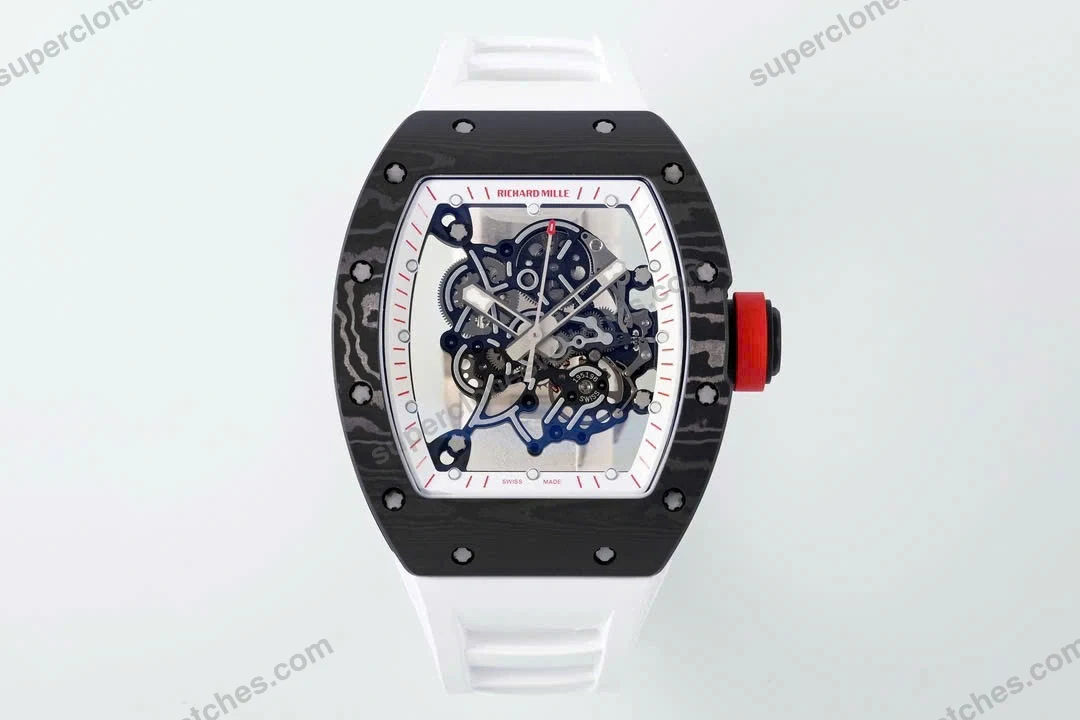 Super-Clone-Richard-Mille-RM-55-Richard-Mille-White-42mm-Carbon-Modify-2