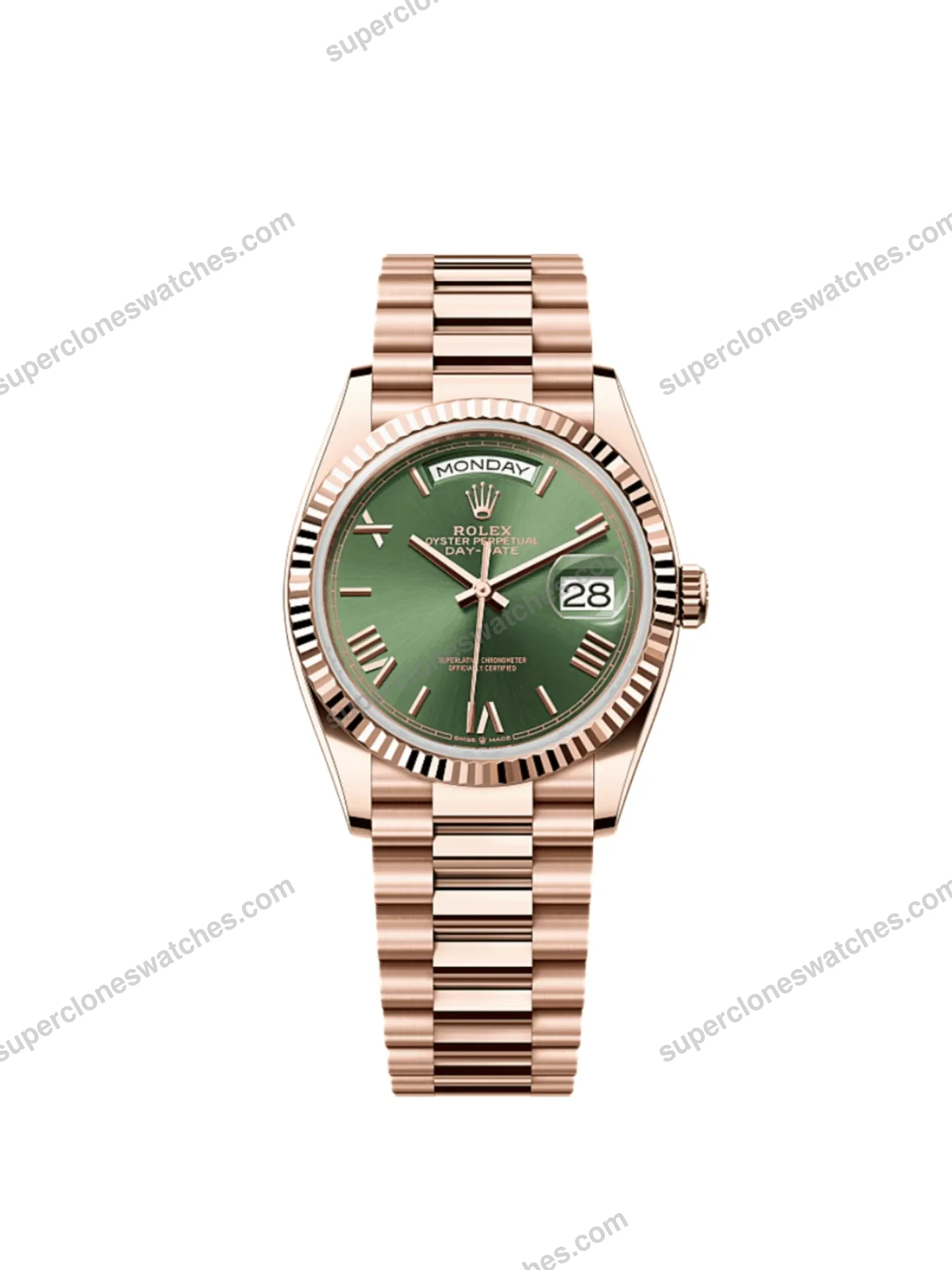 Super-Clone-Rolex-Day-Date-Olive-Dial-128235-36-mm-1