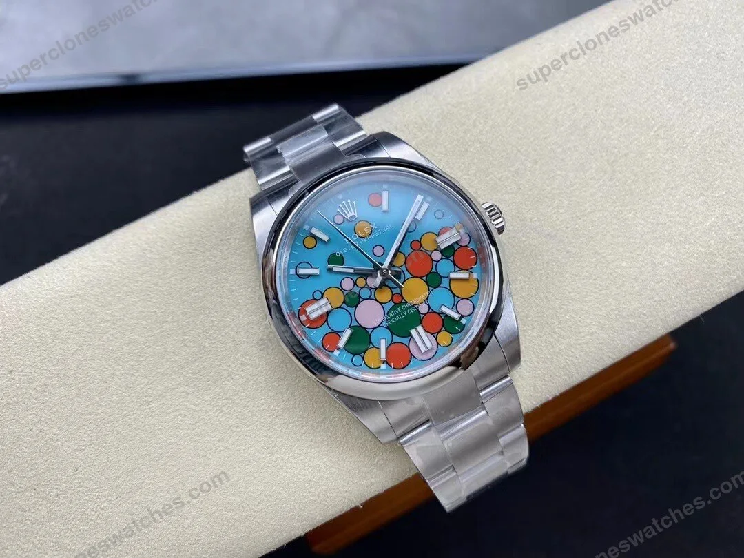 Super-Clone-Rolex-Oyster-Perpetual-Turquoise-Dial-124300-41-mm-5