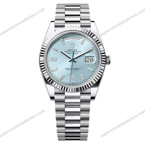 Super-Clone-Rolex-Day-Date-Ice-Blue-Diamond-Dial-228236-0006-40-mm-1