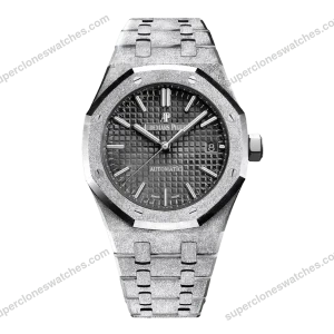 Super-Clone-Audemars-Piguet-Royal-Oak-Frosted-Gold-15454BC-37mm-Gray-Dial-1