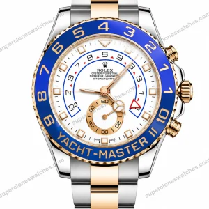 Reduced-Rolex-Yacht-Master-II-Two-Tone-Blue-Bezel-Oyster-Bracelet