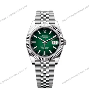 Super-Clone-Rolex-Datejust-41-Green-Ombre-Dial-2026-Jubilee-1