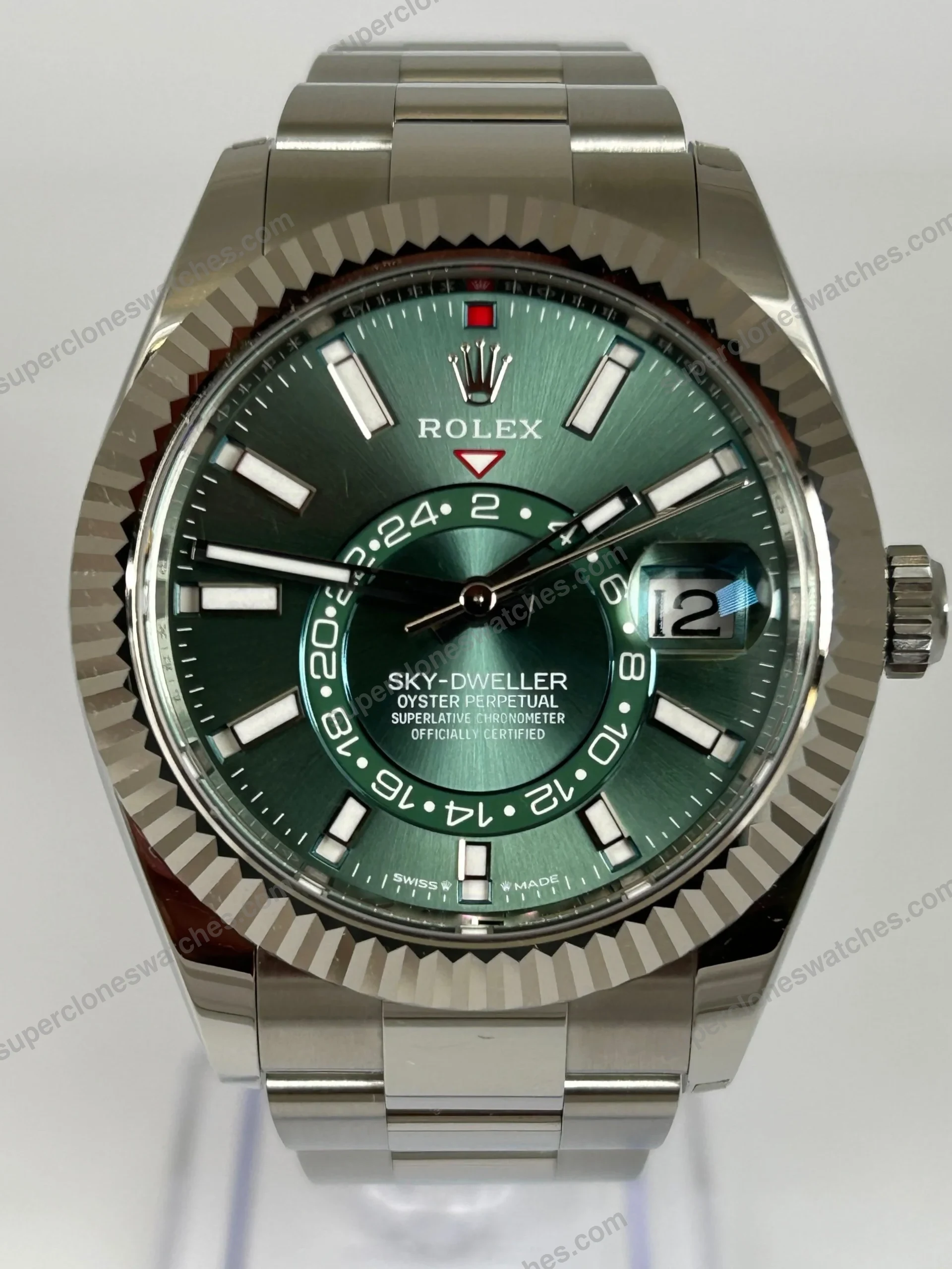Super-Clone-Rolex-Sky-Dweller-Mint-green-Dial-336934-Oyster-2