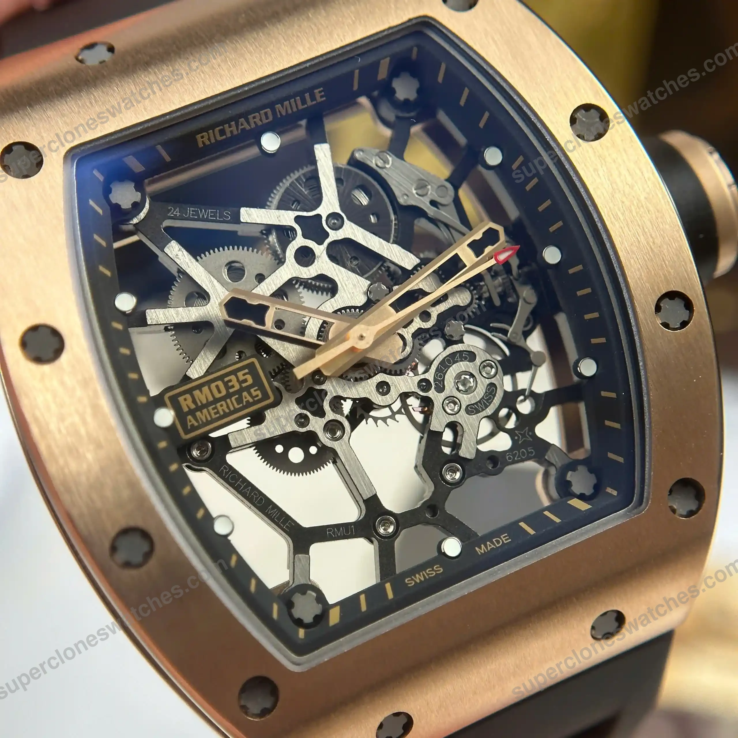 Super-Clone-Richard-Mille-RM-35-Richard-Mille-Americas-Rose-Gold-Toro-Limited-Ed-6