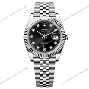 Super-Clone-Rolex-Datejust-Black-Diamond-Dial-126334-0012-41-mm-1