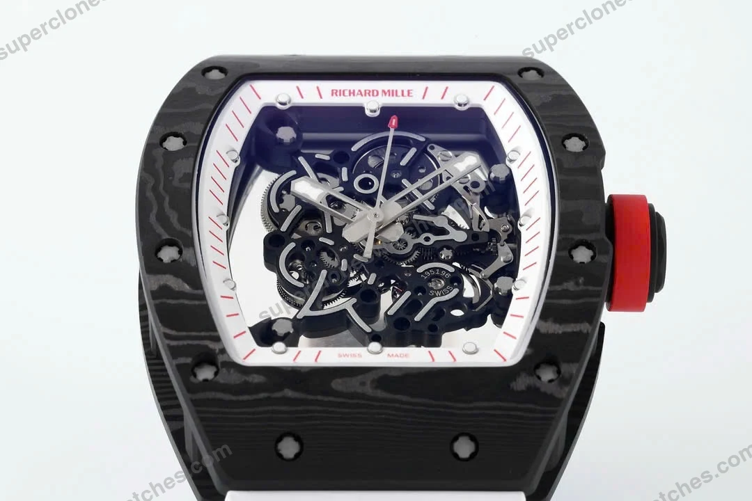 Super-Clone-Richard-Mille-RM-55-Richard-Mille-White-42mm-Carbon-Modify-4