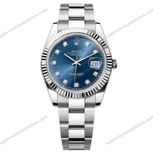 Super-Clone-Rolex-Datejust-Bright-Blue-Diamond-Dial-126334-0015-41-mm-1