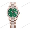 Super-Clone-Rolex-Day-Date-Green-Dial-128345RBR-Diamond-set-36-mm-1