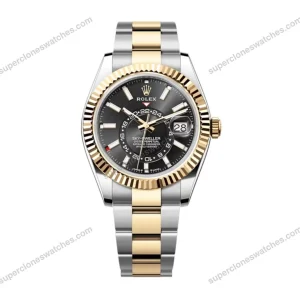 Super-Clone-Rolex-Sky-Dweller-Bright-black-Dial-336933-Oyster-1