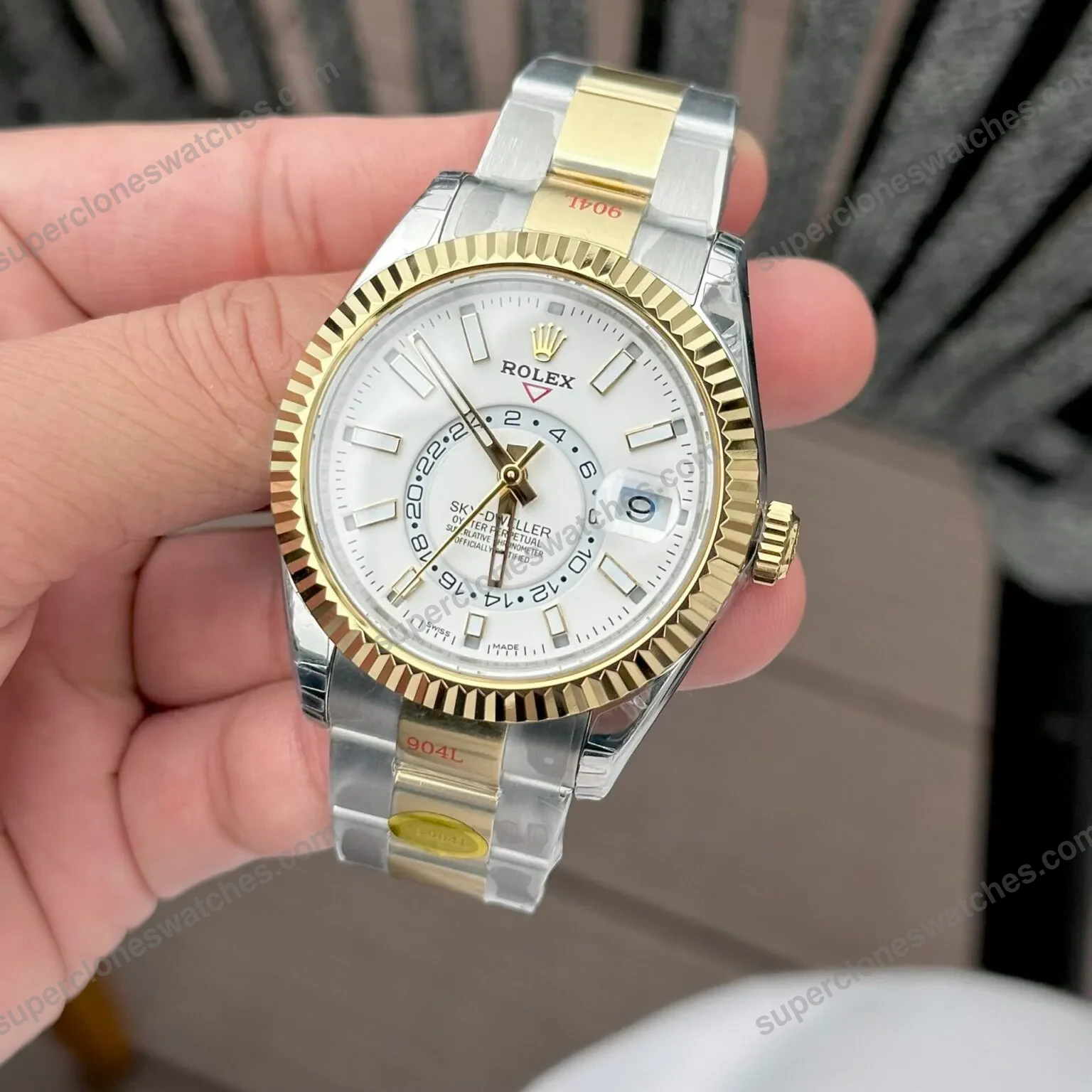 Super-Clone-Rolex-Sky-Dweller-Intense-white-Dial-336933-Oyster-4