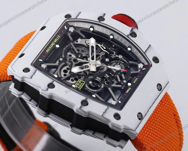 Super-Clone-Richard-Mille-RM-35-01-Richard-Mille-Rafa-Cacbon-NTPT-Orange-Strap-4-4